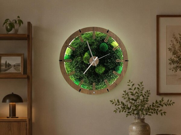 "Mechové hodiny" svítidlo s powerbankou a pohybovým čidlem 50 cm/dub