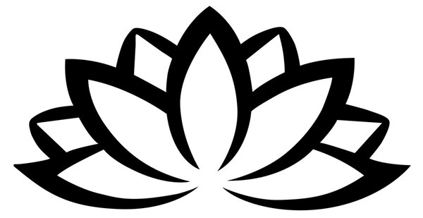 Wallity Nástěnná kovová dekorace LOTUS FLOWER II černá