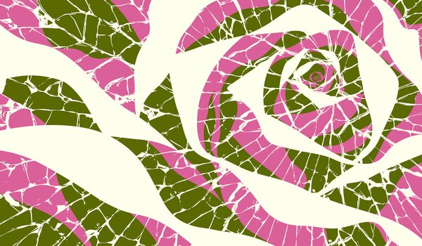Fototapeta Růžové a zelené spirály, Abstraktní fototapety, Populární fototapety - Tapeko.co.cz