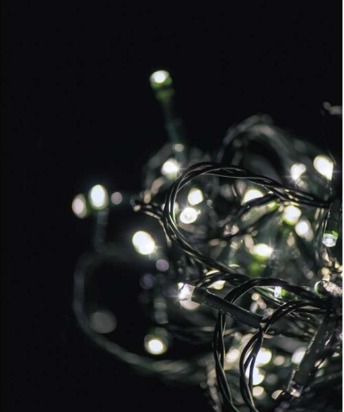 LED Venkovní vánoční řetěz CHAIN 180xLED/8 funkcí 8m IP44 studená bílá