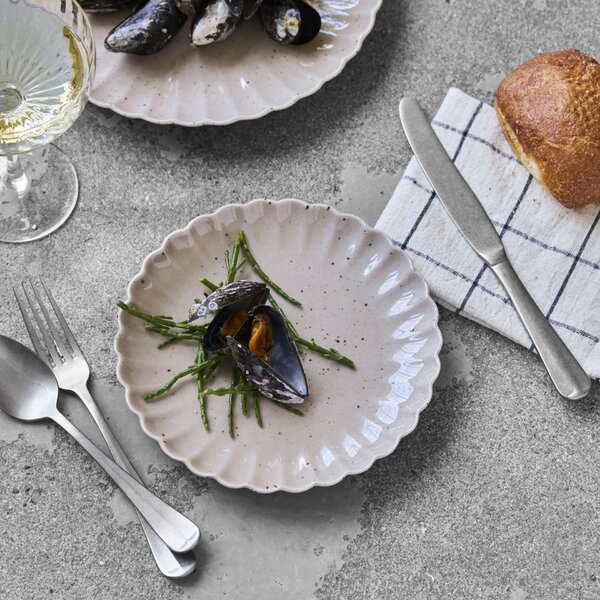Dezertní talíř Scallop Rose