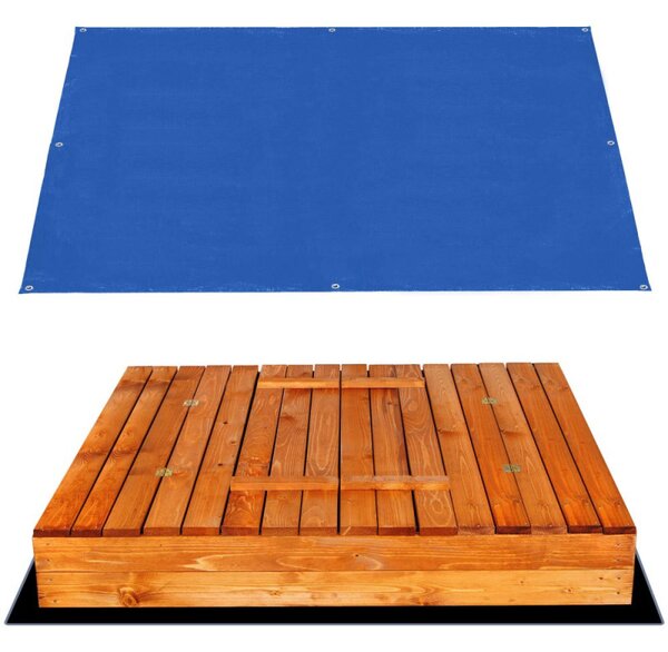 Dětské pískoviště s krytem 150x150 cm DECHLAND Smart 150SET hnědé