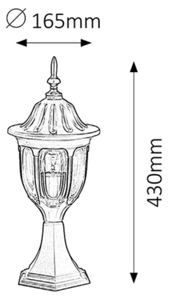 Rabalux 8343 - Venkovní lampa MILANO 1xE27/60W/230V
