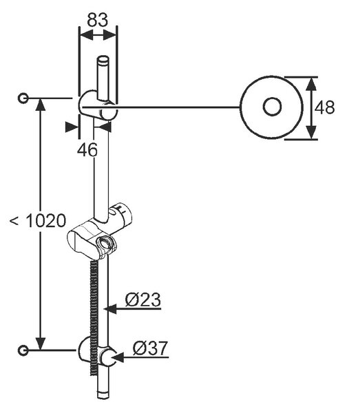 Kludi A-QA sprchová tyč |110 cm 6209505-00