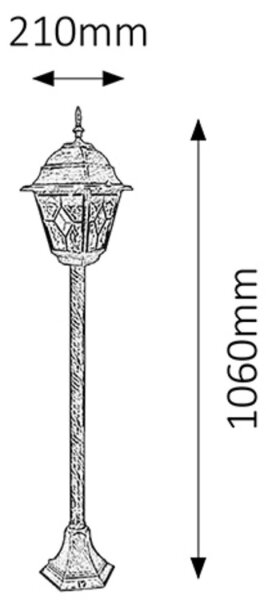 Rabalux 8185 - Venkovní lampa MONACO 1xE27/60W/230V