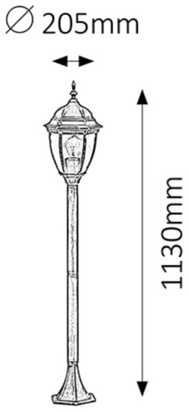 Rabalux 8385 - Venkovní lampa TORONTO 1xE27/100W/230V IP44