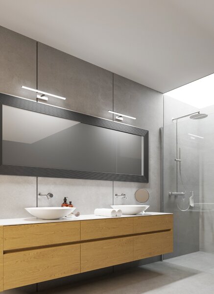 ASTEN nástěnné koupelnové svít. LED 8W, 660lm, 4000K, IP44, 40cm, chrom