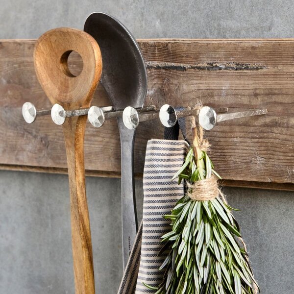 Designový háček Wall Nail Silver – set 6 ks