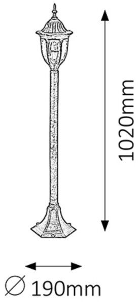 Rabalux 8375 - Venkovní lampa MILANO 1xE27/60W/230V