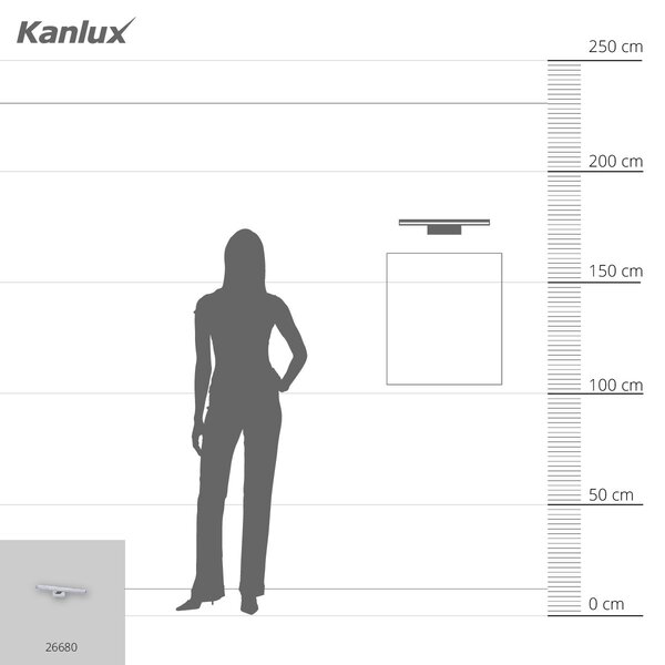 ASTEN nástěnné koupelnové svít. LED 8W, 660lm, 4000K, IP44, 40cm, chrom
