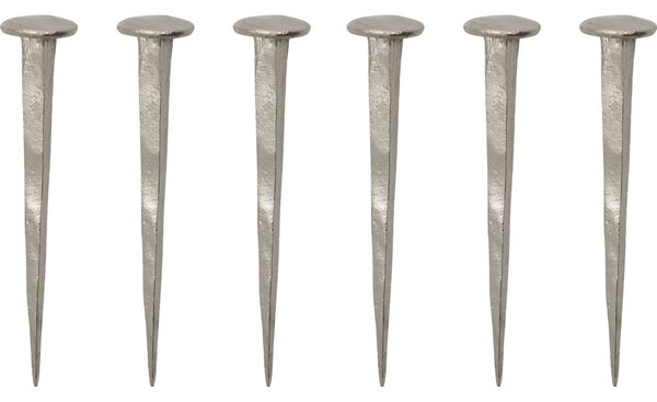 Designový háček Wall Nail Silver – set 6 ks