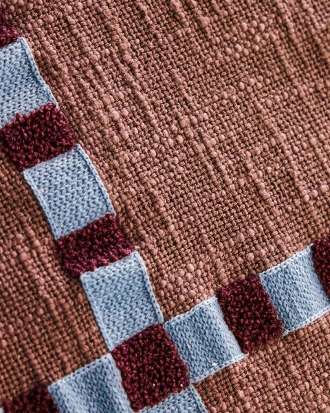 Bavlněný povlak na polštář Cross Brown 50 × 50 cm