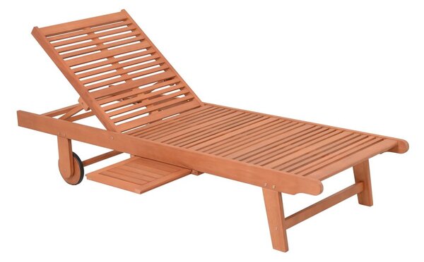 Dřevěné zahradní lehátko v krémovo-přírodní barvě San Diego – Garden Pleasure