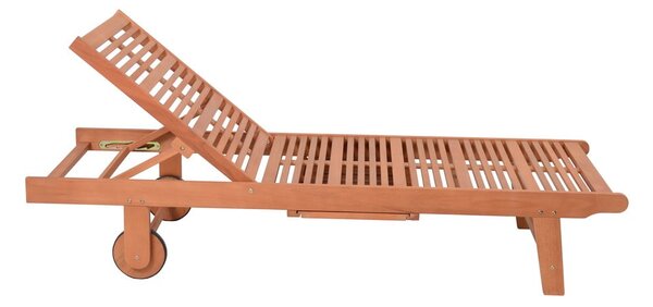 Dřevěné zahradní lehátko v krémovo-přírodní barvě San Diego – Garden Pleasure