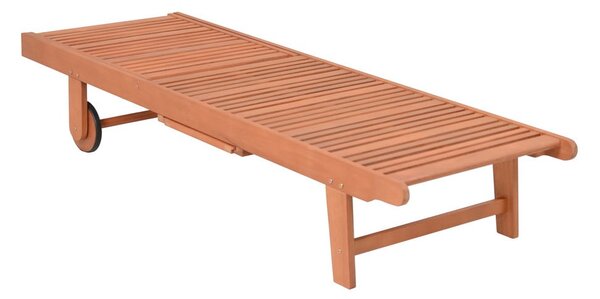 Dřevěné zahradní lehátko v krémovo-přírodní barvě San Diego – Garden Pleasure