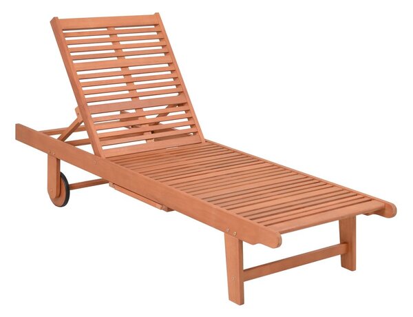 Dřevěné zahradní lehátko v krémovo-přírodní barvě San Diego – Garden Pleasure