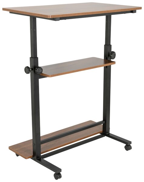 PSACÍ STŮL, černá, barvy vlašských ořechů, 80/50/80-120 cm MID.YOU - Online Only psací stoly, Online Only