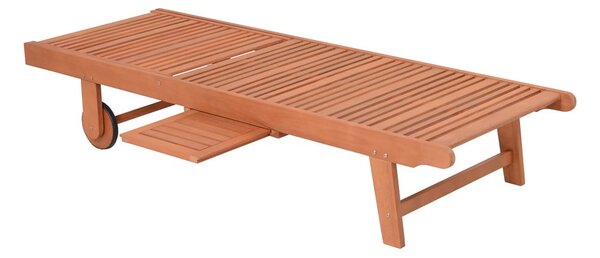 Dřevěné zahradní lehátko v krémovo-přírodní barvě San Diego – Garden Pleasure