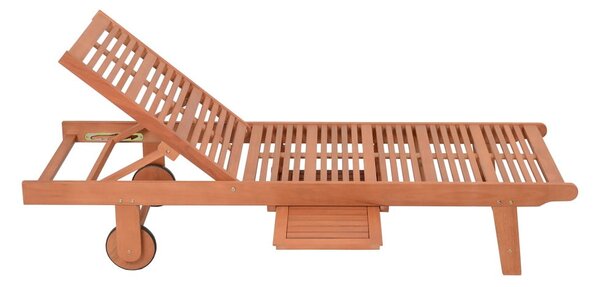 Dřevěné zahradní lehátko v krémovo-přírodní barvě San Diego – Garden Pleasure