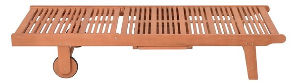 Dřevěné zahradní lehátko v krémovo-přírodní barvě San Diego – Garden Pleasure