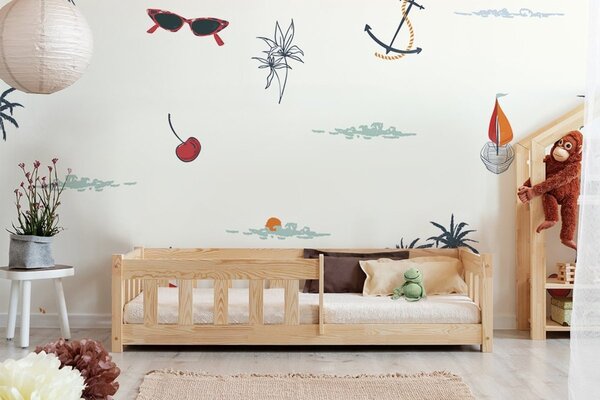 Dětská postel Mila Raily se zábranou 140x70 200x90 cm