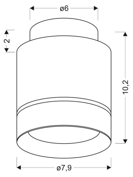 Candellux Tuba stropní světlo 1x12 W bílá 2275918