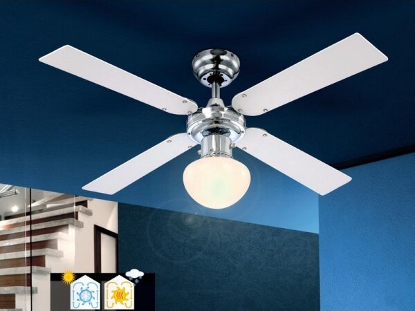 GLOBO 0330 - Stropní ventilátor CHAMPION 1xE27/60W/230V