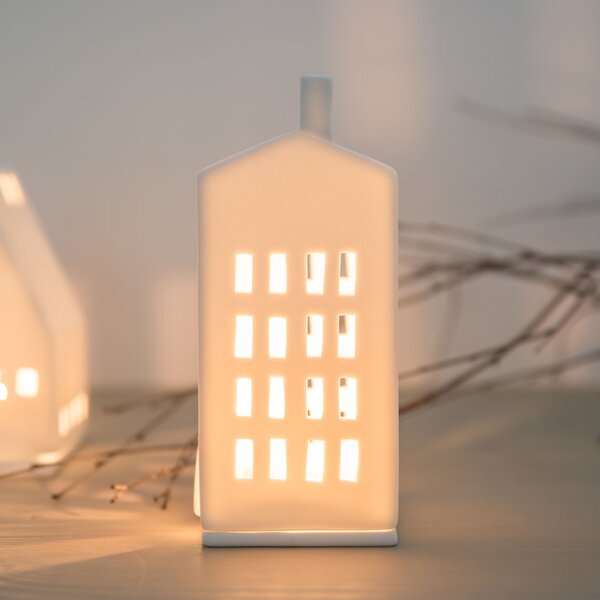 Porcelánový svícen domeček Small Windows