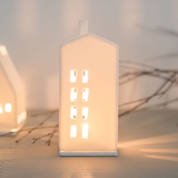 Porcelánový svícen domeček Small Windows