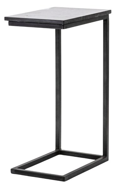 -25 % Dny MOMENTI– By-Boo Černý mramorový odkládací stolek Edge 40 x 27 cm