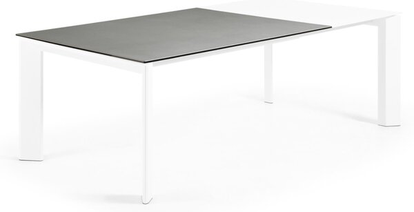 Šedý keramický rozkládací jídelní stůl Kave Home Axis 120/180 x 80 cm