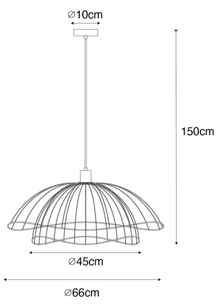 Designové závěsné svítidlo bronzové 45 cm - Pua