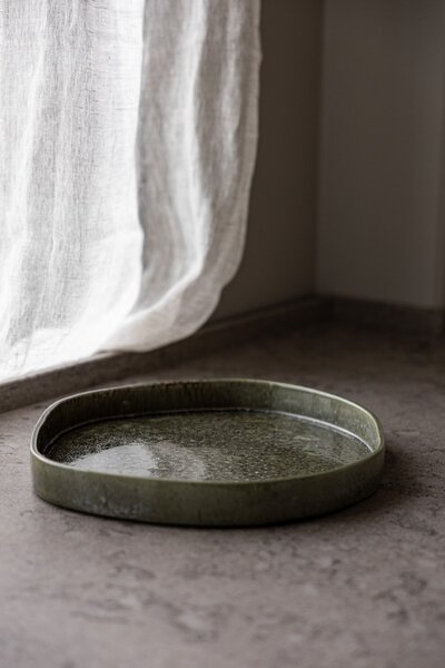 Keramický tác Ekliden Green Ø 31 cm