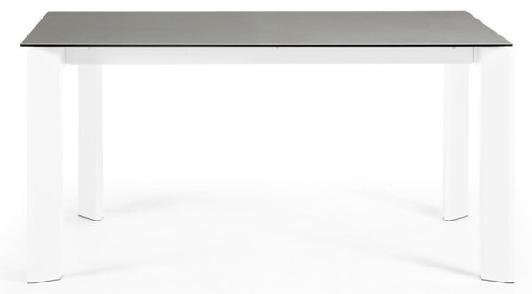 Šedý keramický rozkládací jídelní stůl Kave Home Axis 120/180 x 80 cm