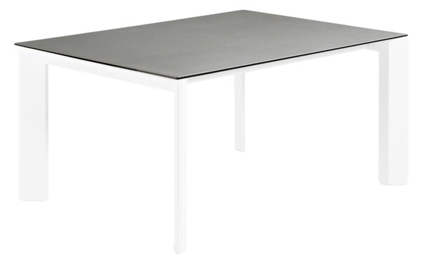 Šedý keramický rozkládací jídelní stůl Kave Home Axis 120/180 x 80 cm