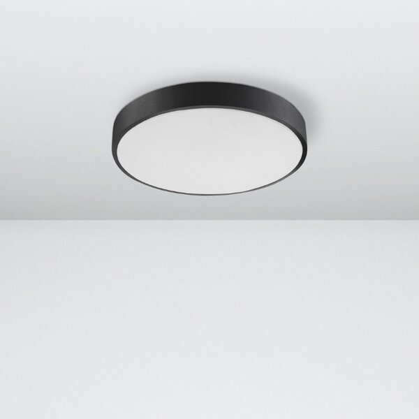 Černé kovové stropní LED světlo Nova Luce Hadon 40 cm