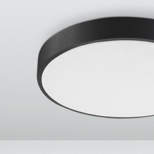 Černé kovové stropní LED světlo Nova Luce Hadon 40 cm