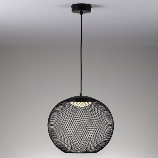 Černé závěsné LED světlo Nova Luce Kinetic 38 cm