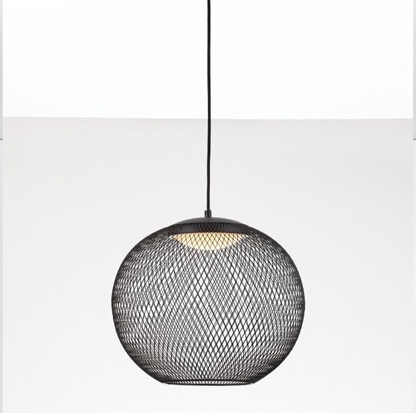 Černé závěsné LED světlo Nova Luce Kinetic 38 cm