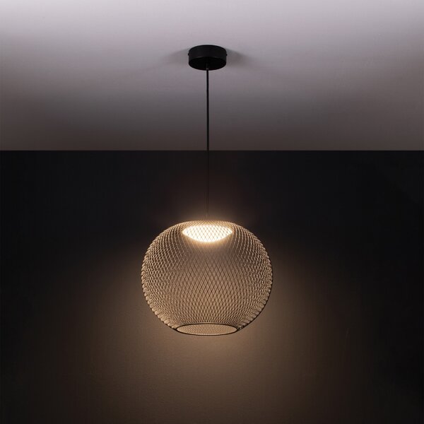 Černé závěsné LED světlo Nova Luce Kinetic 38 cm