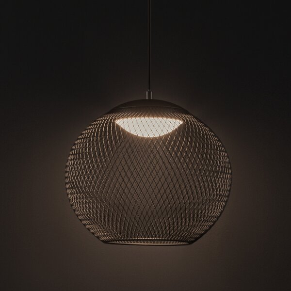 Černé závěsné LED světlo Nova Luce Kinetic 30 cm