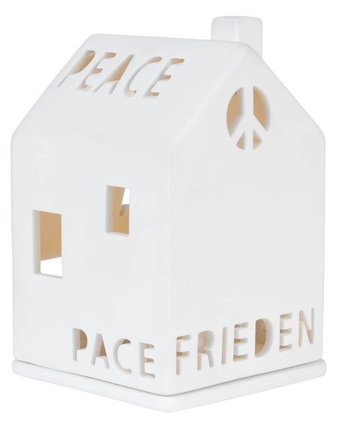Porcelánový svícen domeček Peace