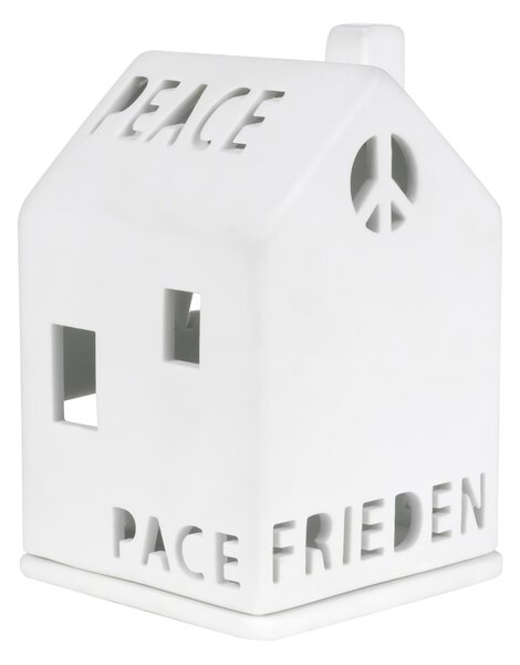 Porcelánový svícen domeček Peace
