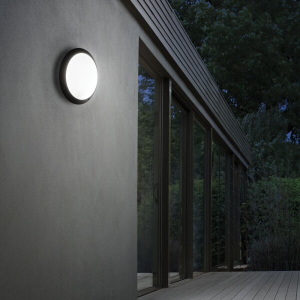 Ideal Lux - Venkovní nástěnné svítidlo POLAR 1xE27/23W/230V IP66 černá