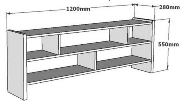 Kalune Design TV stolek PERA 120 cm bílý
