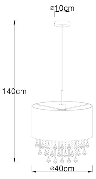 Globo 15187H3 - Lustr AMY 1xE27/60W