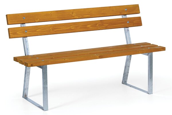 Parková lavička STANDARD s opěradlem 1+1 ZDARMA, zinkovaná, 1500 mm, limba