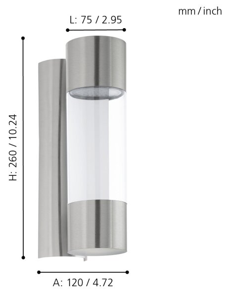 Eglo 96013 - LED Venkovní nástěnné svítidlo ROBLEDO 2xLED/3,7W IP44
