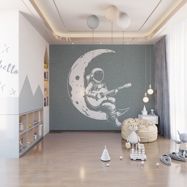 Fototapety Kosmonaut, měsíc, kytara, Fototapety space, w04514v1 : uwalls.cz