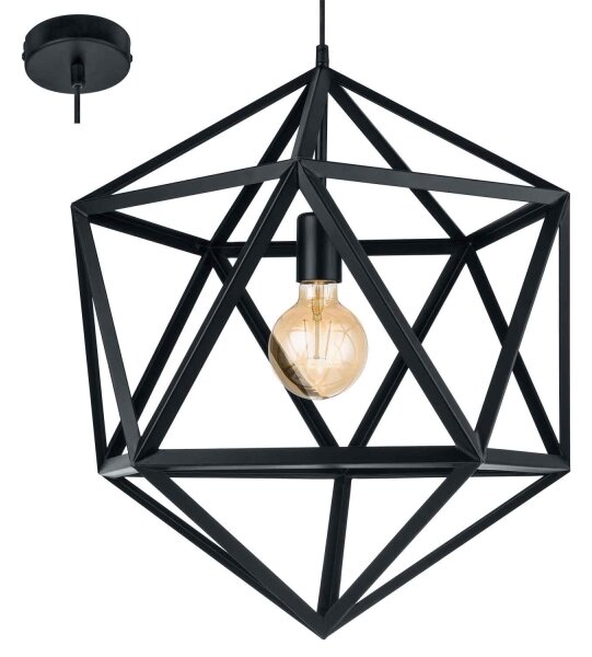 Eglo 49762 - Závěsné svítidlo EMBLETON 1xE27/60W